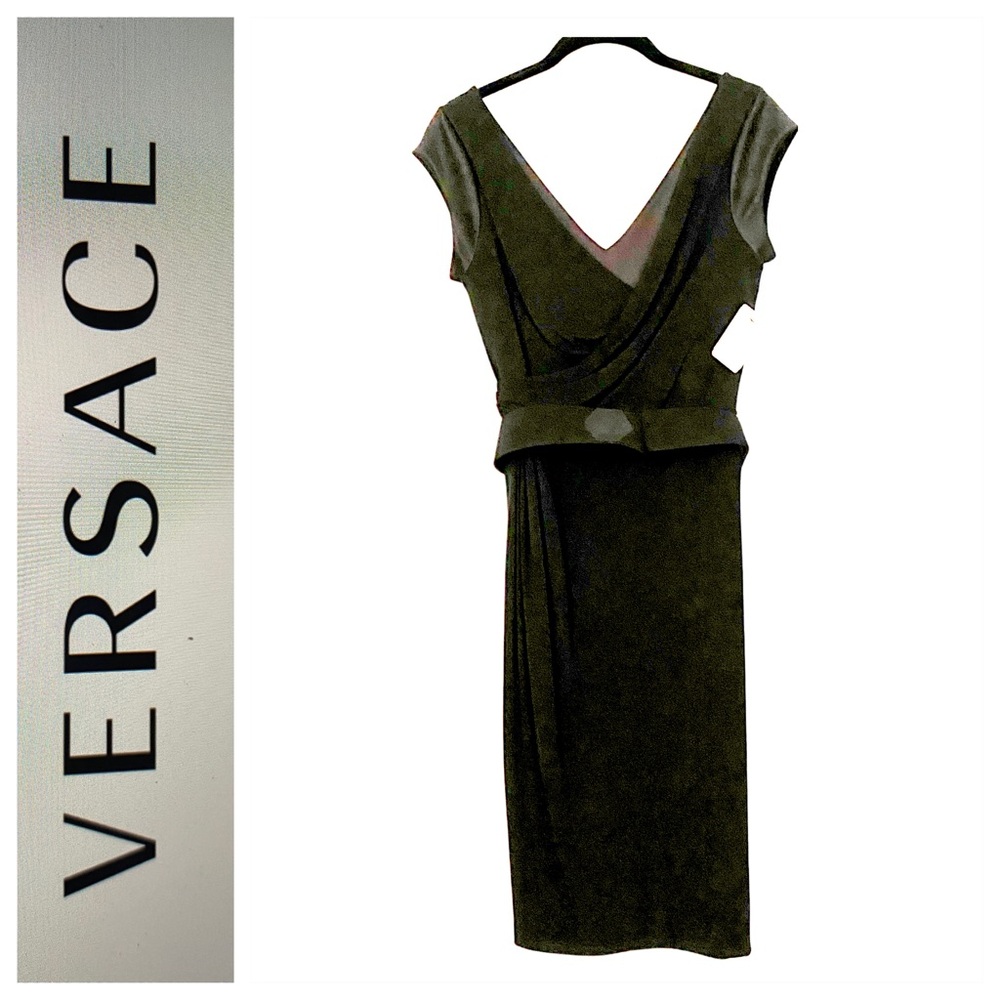 VERSACE Black Dress with Belt